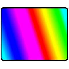 Multi-color-rainbow-background Two Sides Fleece Blanket (medium) by Amaryn4rt