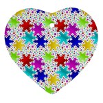 Snowflake Pattern Repeated Heart Ornament (Two Sides) Front