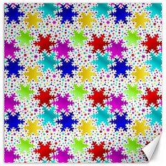 Snowflake Pattern Repeated Canvas 16  X 16  by Amaryn4rt