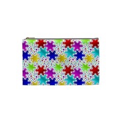 Snowflake Pattern Repeated Cosmetic Bag (small) by Amaryn4rt