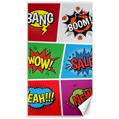 Pop Art Comic Vector Speech Cartoon Bubbles Popart Style With Humor Text Boom Bang Bubbling Expressi Canvas 40  X 72  by Amaryn4rt