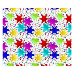 Snowflake Pattern Repeated Premium Plush Fleece Blanket (small) by Amaryn4rt