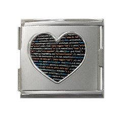 Close Up Code Coding Computer Mega Link Heart Italian Charm (18mm) by Amaryn4rt