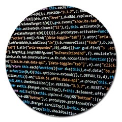 Close Up Code Coding Computer Magnet 5  (round) by Amaryn4rt