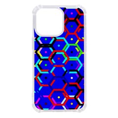 Blue Bee Hive Pattern Iphone 13 Pro Tpu Uv Print Case by Amaryn4rt