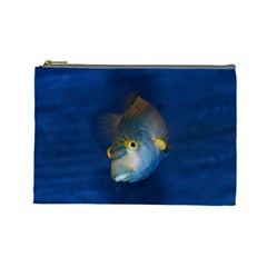 Fish Blue Animal Water Nature Cosmetic Bag (large) by Amaryn4rt