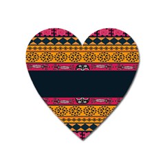 Pattern Ornaments Africa Safari Summer Graphic Heart Magnet by Amaryn4rt