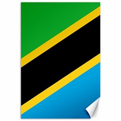 Flag Of Tanzania Canvas 12  X 18 