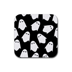 Ghost Halloween Pattern Rubber Coaster (square) by Amaryn4rt