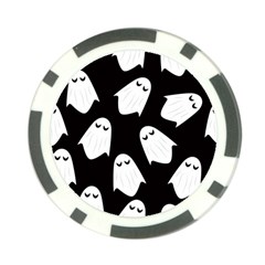 Ghost Halloween Pattern Poker Chip Card Guard by Amaryn4rt