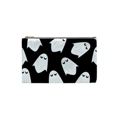Ghost Halloween Pattern Cosmetic Bag (small) by Amaryn4rt