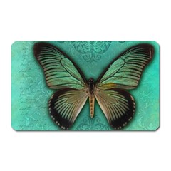 Butterfly Background Vintage Old Grunge Magnet (rectangular) by Amaryn4rt