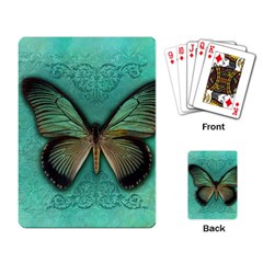 Butterfly Background Vintage Old Grunge Playing Cards Single Design (rectangle) by Amaryn4rt