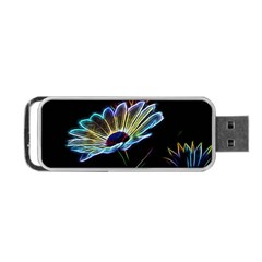 Flower Pattern-design-abstract-background Portable Usb Flash (one Side) by Amaryn4rt
