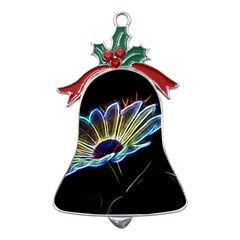 Flower Pattern-design-abstract-background Metal Holly Leaf Bell Ornament