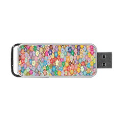 Monotype Art Pattern Leaves Colored Autumn Portable Usb Flash (two Sides) by Amaryn4rt