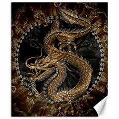 Dragon Pentagram Canvas 8  X 10  by Amaryn4rt