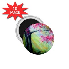 Forests Stunning Glimmer Paintings Sunlight Blooms Plants Love Seasons Traditional Art Flowers Sunsh 1 75  Magnets (10 Pack)  by Amaryn4rt