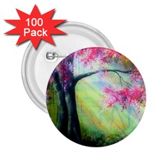 Forests Stunning Glimmer Paintings Sunlight Blooms Plants Love Seasons Traditional Art Flowers Sunsh 2 25  Buttons (100 Pack)  by Amaryn4rt