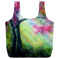 Forests Stunning Glimmer Paintings Sunlight Blooms Plants Love Seasons Traditional Art Flowers Sunsh Full Print Recycle Bag (xl) by Amaryn4rt