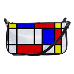 Mondrian-red-blue-yellow Shoulder Clutch Bag by Amaryn4rt