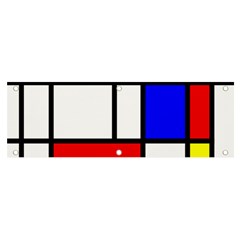 Mondrian-red-blue-yellow Banner And Sign 6  X 2  by Amaryn4rt
