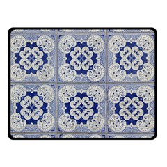 Ceramic-portugal-tiles-wall Two Sides Fleece Blanket (small) by Amaryn4rt