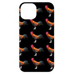 Background-pattern-chicken-fowl Iphone 14 Black Uv Print Case by Amaryn4rt