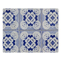 Ceramic-portugal-tiles-wall Premium Plush Fleece Blanket (large) by Amaryn4rt