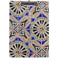 Ceramic-portugal-tiles-wall- A4 Acrylic Clipboard by Amaryn4rt