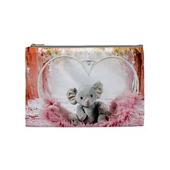 Elephant-heart-plush-vertical-toy Cosmetic Bag (medium) by Amaryn4rt