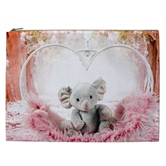 Elephant-heart-plush-vertical-toy Cosmetic Bag (xxl) by Amaryn4rt