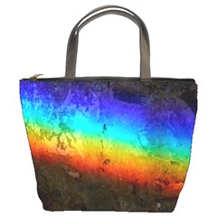 Rainbow-color-prism-colors Bucket Bag by Amaryn4rt