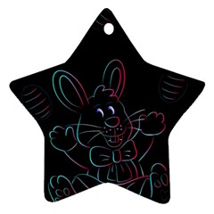Easter-bunny-hare-rabbit-animal Star Ornament (two Sides) by Amaryn4rt