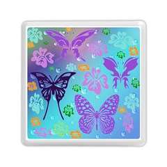 Butterfly Vector Background Memory Card Reader (Square)