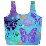 Butterfly Vector Background Full Print Recycle Bag (XL) Front