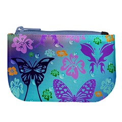 Butterfly Vector Background Large Coin Purse