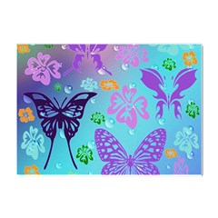 Butterfly Vector Background Crystal Sticker (A4)