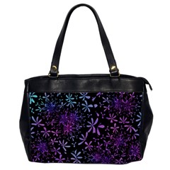 Retro-flower-pattern-design-batik Oversize Office Handbag (2 Sides)