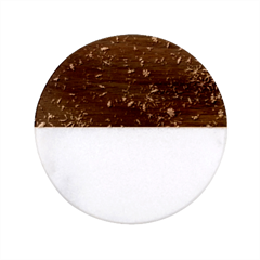 Retro-flower-pattern-design-batik- Classic Marble Wood Coaster (round)  by Amaryn4rt