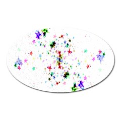 Star-structure-many-repetition- Oval Magnet by Amaryn4rt