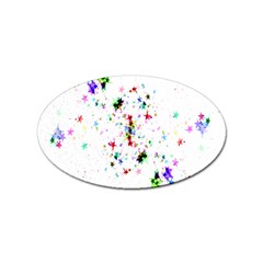 Star-structure-many-repetition- Sticker Oval (100 Pack)