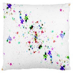 Star-structure-many-repetition- Large Premium Plush Fleece Cushion Case (two Sides) by Amaryn4rt