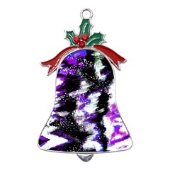 Abstract Canvas-acrylic-digital-design Metal Holly Leaf Bell Ornament