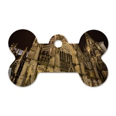 Cologne-church-evening-showplace Dog Tag Bone (two Sides) by Amaryn4rt