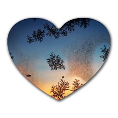 Hardest-frost-winter-cold-frozen Heart Mousepad by Amaryn4rt