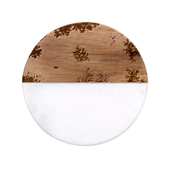Hardest-frost-winter-cold-frozen Classic Marble Wood Coaster (round) 
