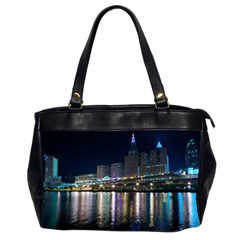 Cleveland Building City By Night Oversize Office Handbag (2 Sides) by Amaryn4rt
