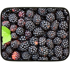 Blackberries-background-black-dark Two Sides Fleece Blanket (mini) by Amaryn4rt