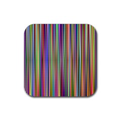 Striped-stripes-abstract-geometric Rubber Coaster (Square)